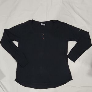 Columbia Black Ribbed Knit Top